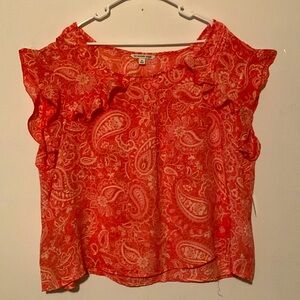 Zac & Rachel Woman Paisley Print Pink Blouse NWT